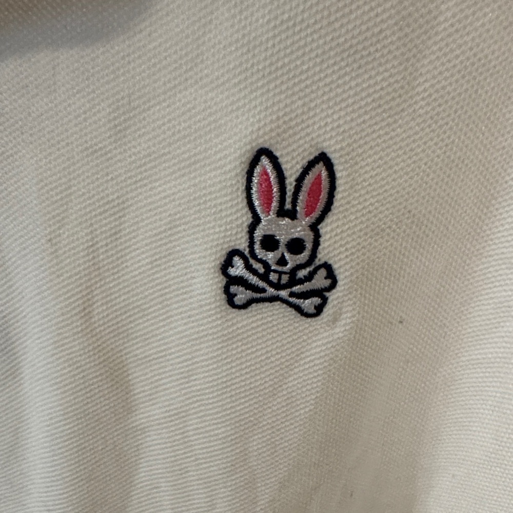 Psycho Bunny White Polo Shirt with Bunny Logo - Picture 3 of 4